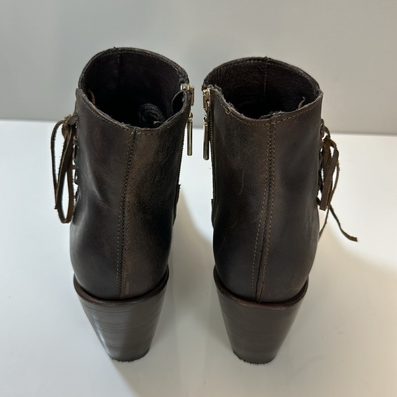 Redhawk Boot Co.Amy Leather Side Lace Ankle Boots 9 Cottagecore Prairie Western - Picture 7 of 16